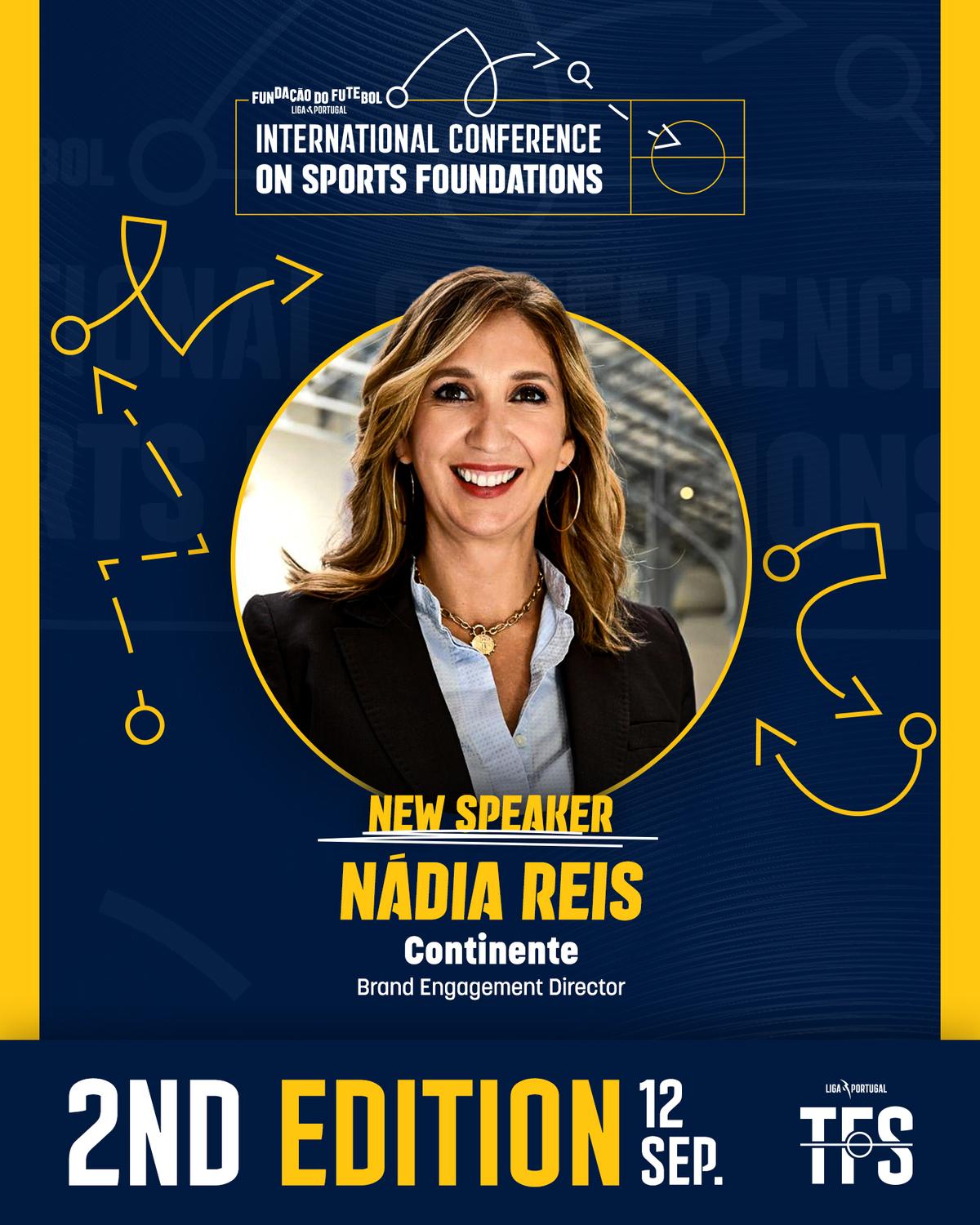 Nádia Reis reforça lote de oradores do 2º Congresso Internacional de Fundações Desportivas