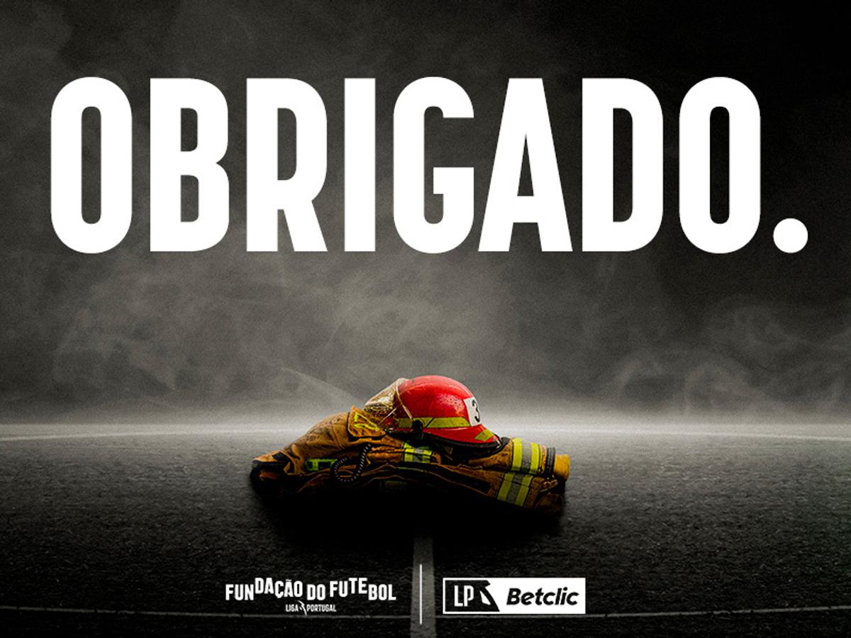 Liga Portugal Betclic e Fundação do Futebol prestam homenagem aos bombeiros