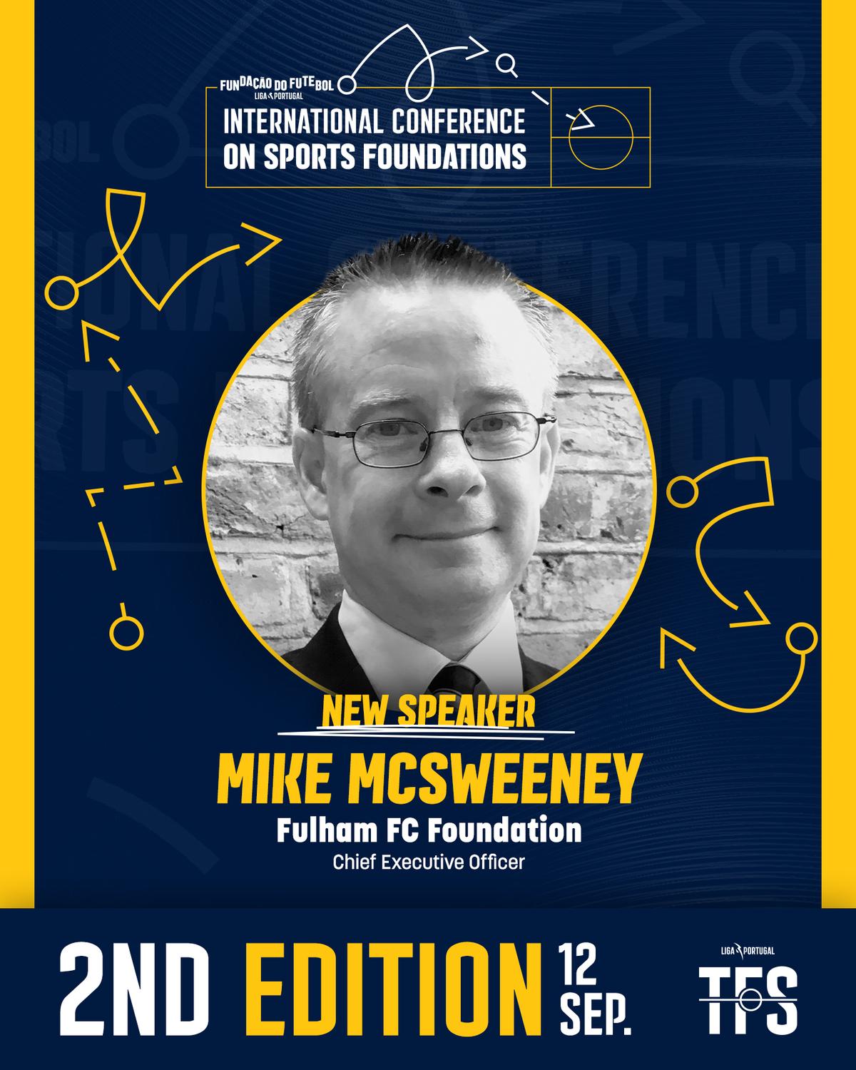 Mike McSweeney é orador no 2º Congresso Internacional de Fundações Desportivas